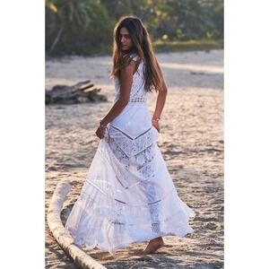 LoveShackFancy White Eyelet Maxi Dress